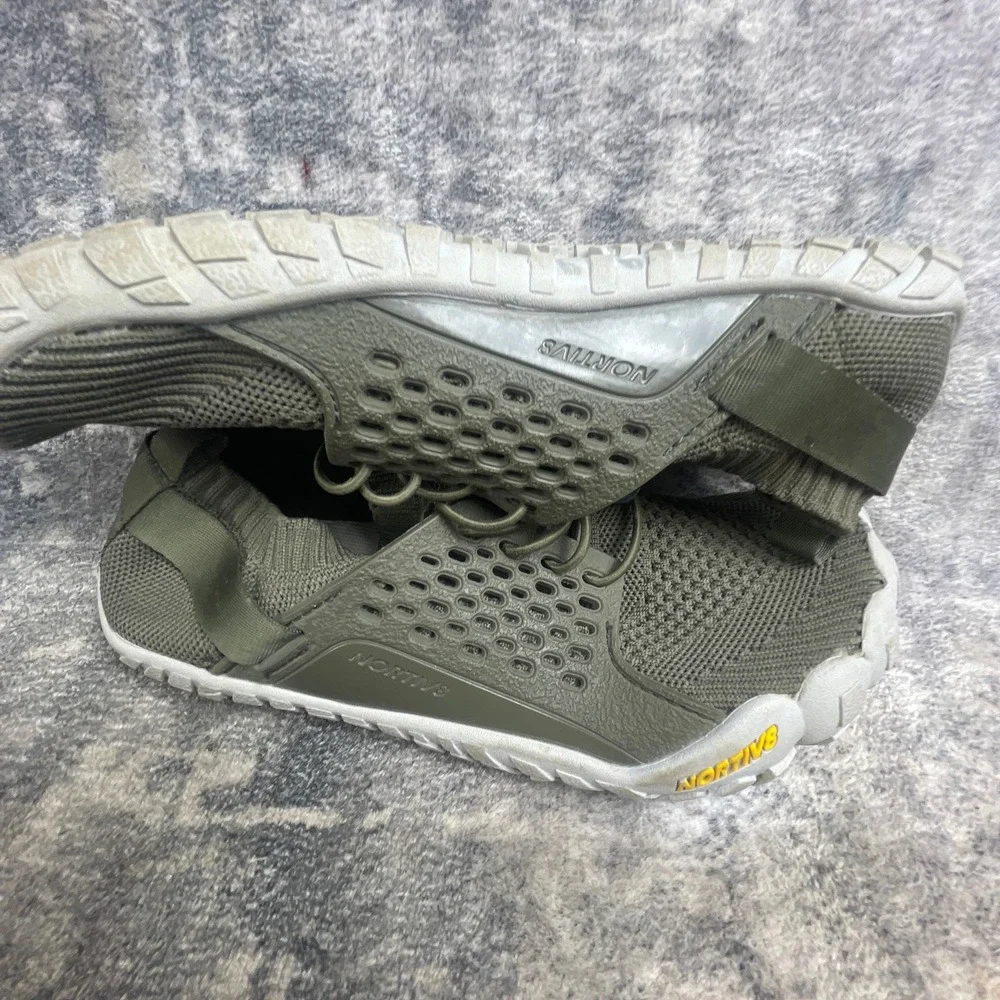 Nortiv 8 Aqua Shoes Mens 4 Olive Green Lightweight Quick Dry Water Shoes